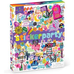 Craft-tastic – Sticker Party – Trendy VSCO Stickers – Decorate Journals, Water Bottles, Phones, and More – Stickers are Removable & Won't Leave Sticky Residue Behind – for Ages 6+