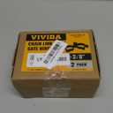 VIVIDA 1-3/8" Black Gate Hinge Kit for Chain Link Fence 2 Set, Black Powder Coated, Chain Link Gate Hardware
