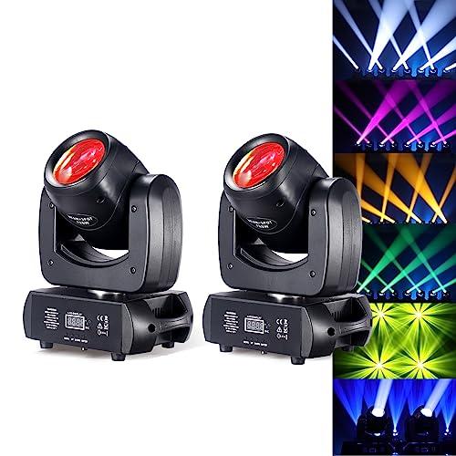 120W LED Moving Head Dj Light Roto Prism Beam Stage Lights 2 Pack, 8 GOBOs 8 Colors DMX 512 12CH Sound for Disco Party Stage Lighting (2) : Musical Instruments