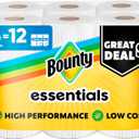 Bounty Essentials Select-A-Size Paper Towels, 6 Double Rolls, White, 108 Sheets Per Roll