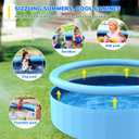 132'' Foldable Dog Pool, Giant Sprinkler Pools for Kids, Non-Slip Heavy Duty Dogs Pool for Large Dogs, Hard Plastic Kiddie Bathtubs for Backyard11ft