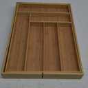 Natural 7 Compartment Drawer Organizer Brown - Brightroom™: Expandable Kitchen Utensils & Silverware Storage
18"×13"×2.1"