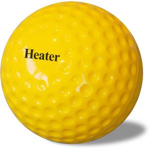 Heater Yellow Dimpled Baseballs, 1 Dozen, Polyurethane Material, Optic Yellow Color, for Use in Real Ball Pitching Machines Heater Yellow Dimpled Baseballs, 1 Dozen, Polyurethane Material, Optic Yellow Color, for Use in Real Ball Pitching Machines