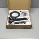 HITTI 10X Magnifying Glass with Light, 1,800 Lumens Stepless Dimmable, 3 Color Modes, 4.2 Real Glass Lens LED Desk Lamp & Clamp, Magnifier Light and Stand for Crafts, Soldering, Fly Tying, Close Work,10X Base & Clamp, Black