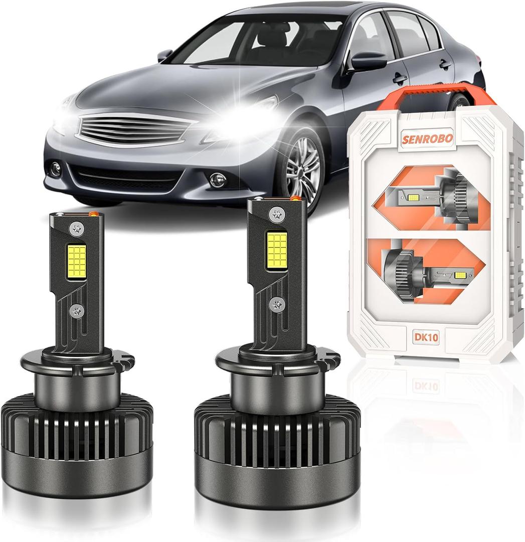 Fit for 2003-2013 Infiniti G25 G35 G37 FX35 FX37 FX45 FX50 D2S Xenon Bulbs Only, Projector 35W HID Light Replace, 30000LM 600% Brighter D2SC1 Bi-Xenon Light, 6000K Cool White, Pack of 2