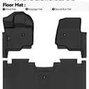 Floor Mats for Ford F150 2015-2025 2026 Super Cab/Extended Cab, All Weather TPE Protector for Ford F150 Super Cab/Extended Cab Floor Liner Accessories