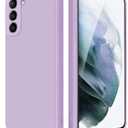GiiYoon Silicone Case Compatible with Samsung Galaxy S21 5G, Full Body Silky Soft Touch Phone Case with Camera Protection, Shockproof Cover with Microfiber Lining, Purple
