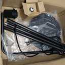 Upgraded Dimmable Floor Lamp, 1000 Lumens LED Edison Bulb Included, Arc Floor Lamps for Living Room Modern Standing Lamp with Linen Shade, Tall Lamp for Bedroom Office Dining Room- Black