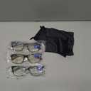 Blue Light Blocking Spring Hinge Reading Glasses Anti Eyestrain/Dryness Wide Square Reader Two Tone Computer Eyeglasse