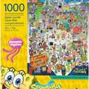 AQUARIUS SpongeBob SquarePants Puzzle (1000 Piece Jigsaw Puzzle) - Officially Licensed SpongeBob Merchandise & Collectibles - Glare Free - Precision Fit - 20 x 28 Inches