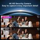 4K HD Wireless WiFi Security Camera, Nanny Cam for Home, Indoor Camera with Clock with App Control, AI Motion Detection, Loop Recording, Night Vision, Local & Cloud Storage, Easy to Use