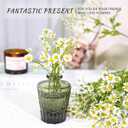 SUPMIND Glass Bud Vase Set of 5, Green Small Flower Vases for Centerpieces in Bulk, Mini Vintage Vase for Rustic Wedding, Home,Table Decoration