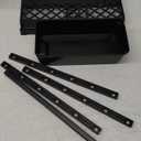 LockerMate Adjust-A-Shelf Locker Shelf & Organizer, Extends to Fit Your Locker, Includes Storage Drawer, Black