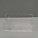 Acrylic Guest Towel Napkin Holder, Clear Hand Towel Holder for Bathroom, Paper Hand Towels Storage Tray, Disposable Paper Towel Holder for Kitchen, Parties, Weddings, Hotel, Restaurant, Wavy Edge, 1 Pack