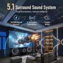 Bobtot Surround Sound Systems Wireless Rear Satellite Speakers, 1000W Peak
Deep Bass 8 inch Subwoofer 5.1/2.1 Channel Home Theater System with ARC Optical Bluetooth Karaoke Input