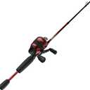 Zebco 33 Custom-Z Spincast Reel and 2-Piece Fishing Rod Combo, 6-Foot Fiberglass Rod with Split-Grip EVA Handle, Quickset Anti-Reverse Fishing Reel with Bite Alert