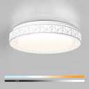 Lightania 20 Inch Flush Mount Ceiling Light, Modern White LED Ceiling Light Fixture, 42W 4000LM 2700-6500K Adjustable, Dimmable Ceiling Lights for Bedroom, Kitchen, Hallway, Bathroom, ETL Listed