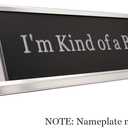 2" x 10" Aluminum Name Plate Desk Holder, Office Business Desk Sign Holder Desktop-5 Pack (Silver)