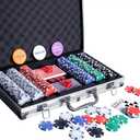 Poker Chip Set - 300PCS Poker Chips with Aluminum Case, 11.5 Gram Chips for Texas Holdem Blackjack