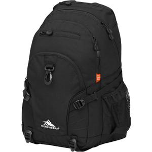 High Sierra Loop Backpack, Travel, or Work Bookbag with tablet sleeve, One Size, Black