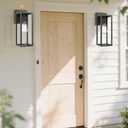 Bestshared Dusk to Dawn Sensor Outdoor Wall Lantern, Wall Sconce, Exterior Wall Lights, Wall Mount Lighting Fixture in Black Finish