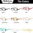 Oval Blue Light Blocking Glasses for Women Men Retro 90s Small Oval Frame Glasses Computer TV Eyeglasses (Dark Brown)