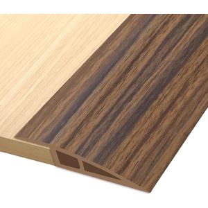 Vinyl Door Threshold Flooring Transition Strip Self Adhesive Carpet Edging Strip for Laminate Doorway Edge Threshold from 1/5" to 2/5" (Smoked Brown Wood Grain, 3.3 Ft)