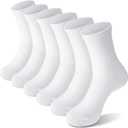 ANTSANG Kids School Athletic Sports Cotton Socks, Breathable Soft Crew Socks for Teen Girls Boys, 6 Pairs