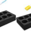 2-Pack, Foam Cup & Glass Holder Grey Sponge Tray, 8-Slot for Standard Mugs Sturdy Travel Drink Campervan Storage, Beverage Organizer for RV, Camper, Boat & Motorhome