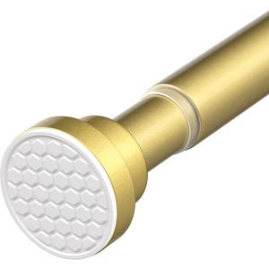 Tension Curtain Rod 30-64 Inch Gold Adjustable Curtain Rods No Drilling Expandable Pressure Spring Tension Curtain Rod 7/8" Spring Loaded Curtain Rods For Windows Bedroom Closet Doorway Door