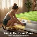 YENING Full Size Air Mattress with Built in Pump Raised Double Blow up Bed Inflatable Camping Airbed Electric 18 Inch Tall
