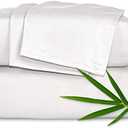 King Sheets by Pure Bamboo, Genuine 100% Organic Viscose Derived from Bamboo Bed Sheet Set, Soft & Cooling, Double Stitching, 2 Year Quality Promise (king, White)