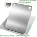 100% Pure Titanium Cutting Board Double-Sided Metal titanium Cutting Boards for Kitchen, Food-Grade Certified, Dishwasher Safe  Small Titanium Cutting Board 11.4"x7.9"  Gift-Ready