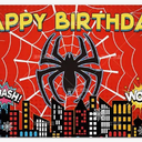 Superhero Birthday Party Decorations Set with Super Hero Backdrop Photography, Skyscraper City Boxes Spider Theme for Kids - Boys Girls Heroes Banner for Photoshoot Decor, Favor and Supplies