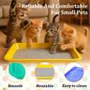 Multicolor Kitten Litter Box Low Entry, 4 PCS Small Cat Litter Box for Kittens Portable Open Cats Litters Boxes Pan Waterproof Plastic Travel Litters Tray for Small Senior Cats Pets, 15.2x12x1.4 Inch