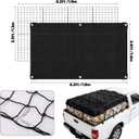 Cargo Net for Pickup Truck Bed 4' x 6' Stretches to 8' x 12' Mesh Bungee Net Cargo Netting with Portable Truck Bed Tarp Cargo Net for Daily and Rainy Day Loading of Trucks