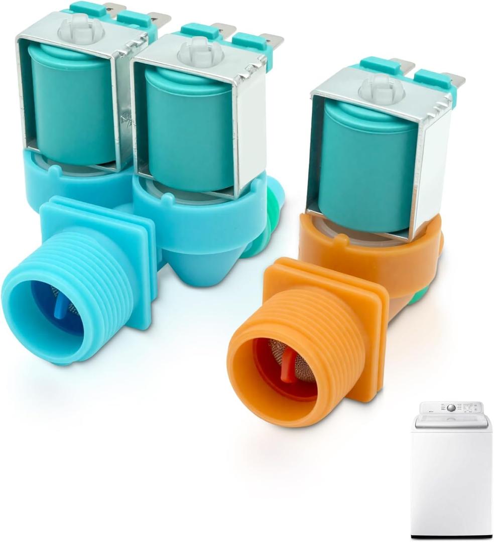 WA45T3200AW WA40J3000AW Cold & Hot Washer Water Inlet Valve Set Fit for Samsung WA44A3205AW WA45N3050AW WA40B3005AW WA45M3100AW