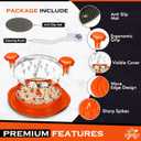 2 x Chicken Shredder | Meat Shredder for Effortless Chicken Breast Shredding | Manual chicken Shredder tool twist for Kitchen | Shred Chicken, Beef, & More with Ease | Durable & Easy-to-Clean (Orange)