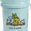 LIFE IS GOOD Rockets Garden 5-Gallon Airtight Storage Bucket with Twist Top Lid  BPA-Free, Food-Safe, Perfect for Gardening, Pet Food & Bird Seed