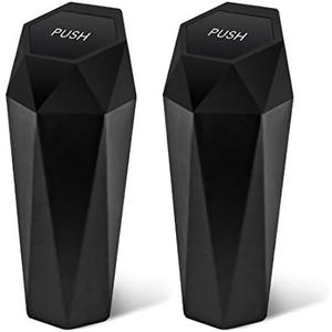 OUDEW Car Trash Can- 2-Pack, Interior Accessories for Vehicles, Leakproof Garbage Can with 30 Detachable Trash Bags, Multipurpose Organizers and Storage Solutions for Home and Office
