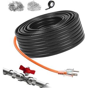 LantingMing Heat Tape for Water Pipes Roof & Gutter Snow De-Icing Heat Cable 160 feet 5 Watts Per Foot, Water Line Heat Tape Keeps Water Flowing at -40°F 5W/FT, 120V (160FT)