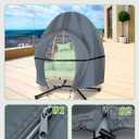 Patio Egg Chair Cover Waterproof, Double Egg Chair Cover, Extra Large Hanging Swing Chair Covers for Outdoor Furniture, Windproof, 91H x 80W Inches, Gray