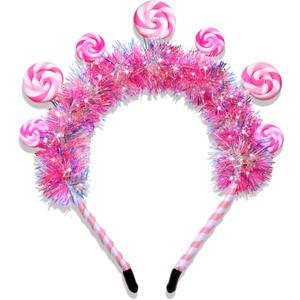 mokkia Candy Headband for Women Sweet Lollipop Christmas Headbands Halloween Candy Costume Accessories Candy Costume Gift