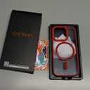 CANSHN Magnetic Compatible with iPhone 15 Pro Max Case [Translucent Matte] [Compatible with Magsafe] Slim Thin Shockproof Protective Bumper Cover Phone Case 6.7 Inch - Red