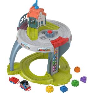 Thomas & Friends Toddler Toy My First Train Table with Track, Cargo Stacking & Fine Motor Activities for Kids Ages 18+ Months, Medium