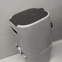 Litter Genie Standard Pail (Silver) | Cat Litter Box Waste Disposal System for Odor Control | Includes 1 Square Refill Bag