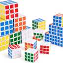 24 Pack Cube Puzzle Party Favors for Kids, 2.1in 5.3x5.3 Magic Cube School Rewards & Classroom Prize for Students, Birthday Party Favors Easter Christmas Stocking Stuffers Gifts for Kids