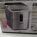 Igloo Portable Ice Maker with Scoop - Ice Maker with LED Control Panel & 1.5 Quart Water Tank - Stainless Ice Cube Maker Produces 26 Lbs. of Ice in 24 Hours with 9 Large or Small Cubes in 7 Minutes