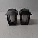 Solar Powered Hanging Lantern Outdoor Waterproof - Flickering Flame Fairy Lights – Decorative for Garden, Yard, Porch, Deck, Pathway, Patio, Tabletop – 2 Pack