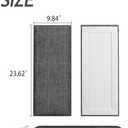 Upholstered Wall Mounted Headboard, Acoustic Wall Panel, Peel and Stick Wall Padding Panel, Dark Grey Towel Fabric, 12-Pack